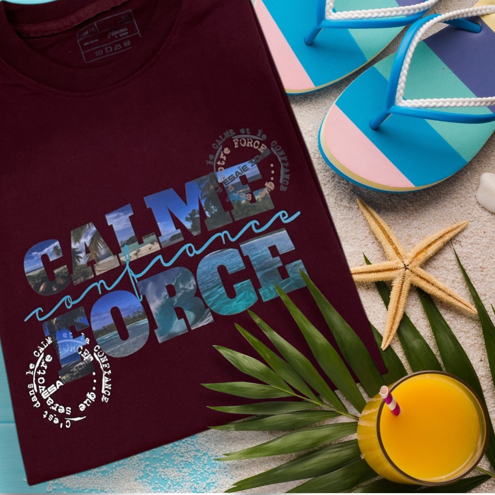 T-Shirt surdimensionné ''Calme, Confiance, Force''