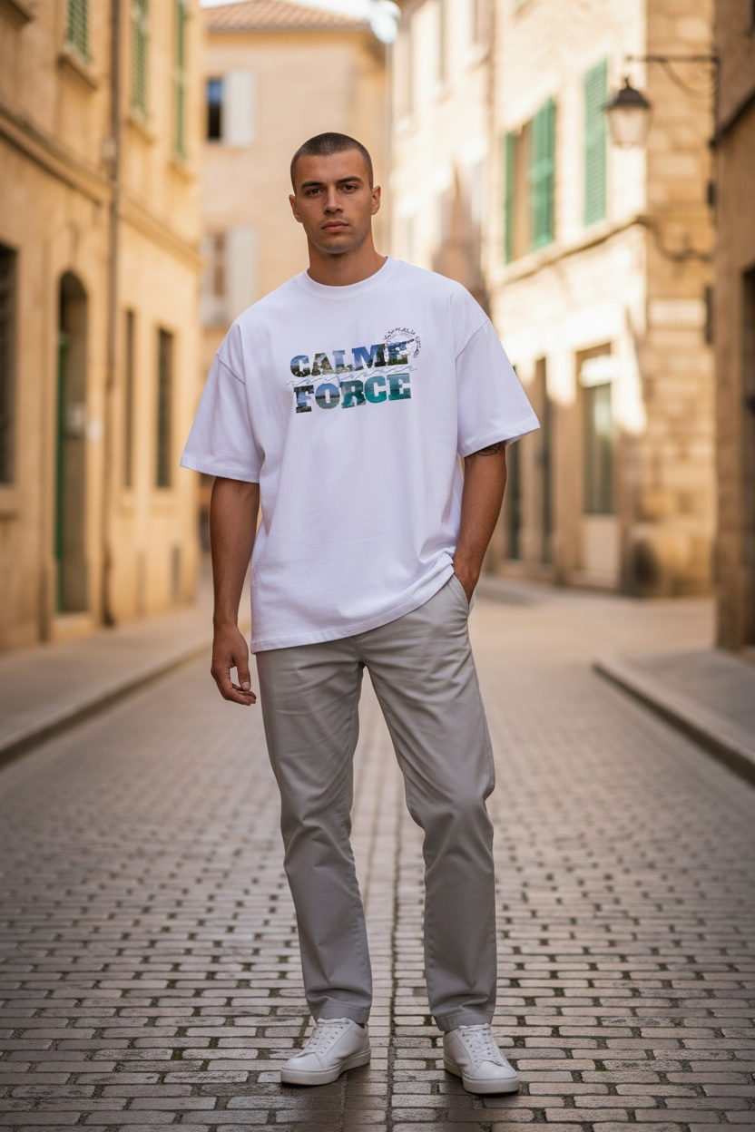 T-Shirt surdimensionné ''Calme, Confiance, Force''